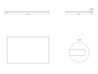 Столешница Salini Costa S-Stone 200121MRF 80x50см RAL